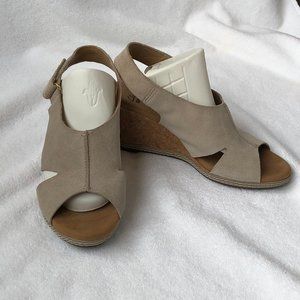 Clarks Helio Float Cork Wedge Sandal, Tan/Beige, Size 7